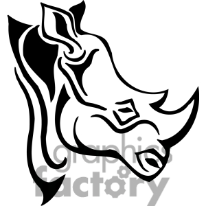 300x300 Rhino Horn Clipart