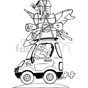 300x300 Royalty Free Vacation Travel Clipart Bw 387775 Vector Clip Art
