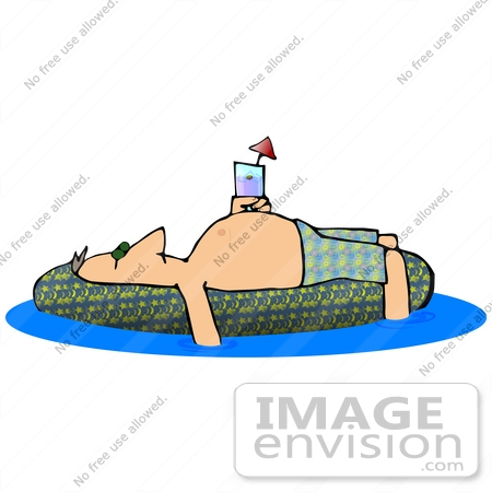 450x450 Cliprt Graphic Of Man Sun Bathing Onn Inner Tube In