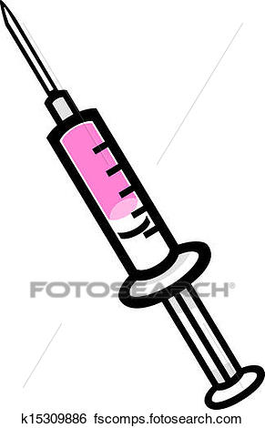 291x470 Clip Art Of Syringe Clip Art Cartoon Illustration K15309886