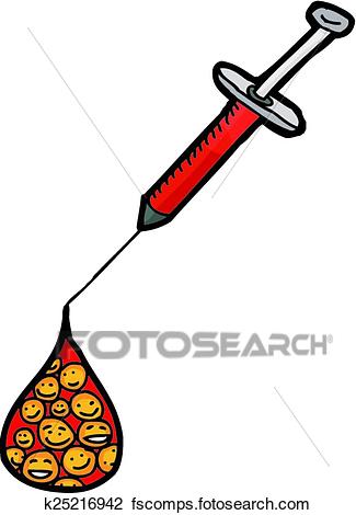 325x470 Clipart Of Happy Vaccine Cartoon K25216942