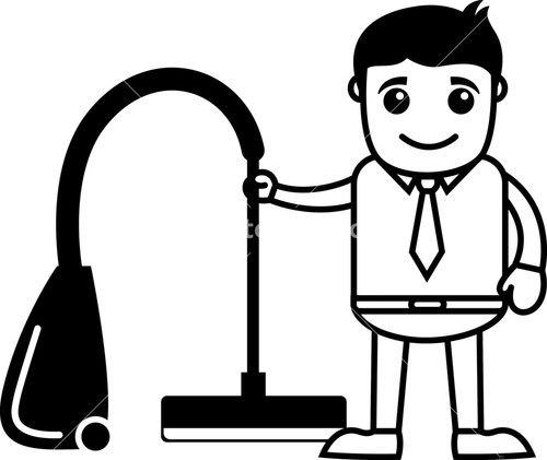 500x421 Woman With Vacuum Cleaner