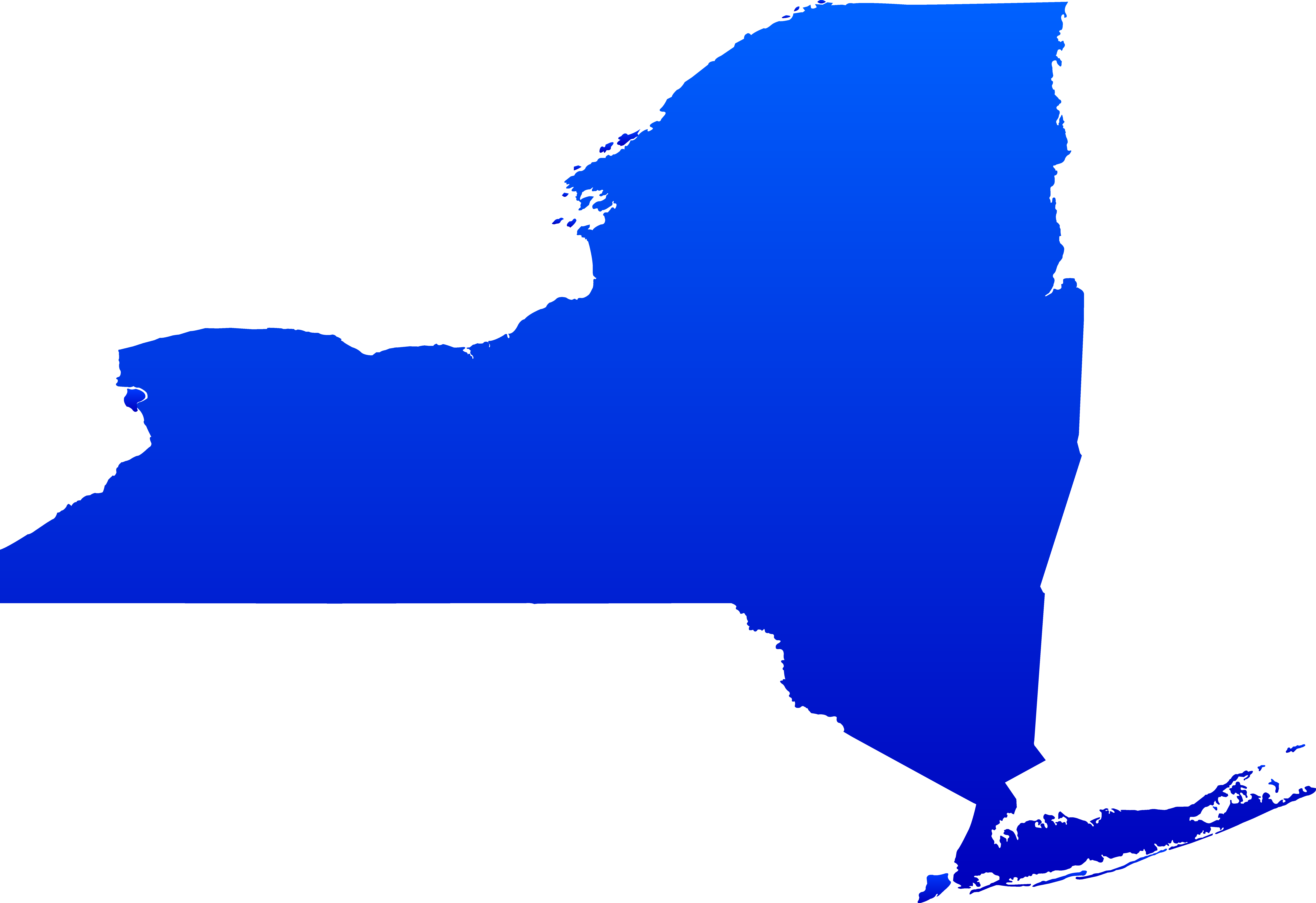 9196x6313 Blue Map New York Clipart