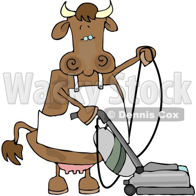 400x400 Cow Vacuuming The Floor Clipart Djart