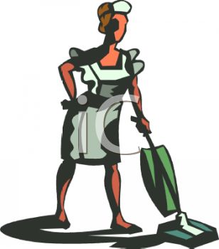 308x350 Maid Vacuuming The Floor