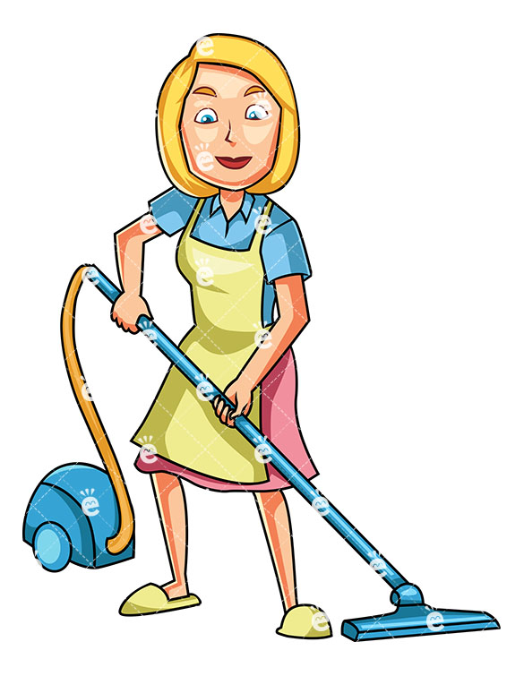 585x755 A Woman Using A Canister Vacuum