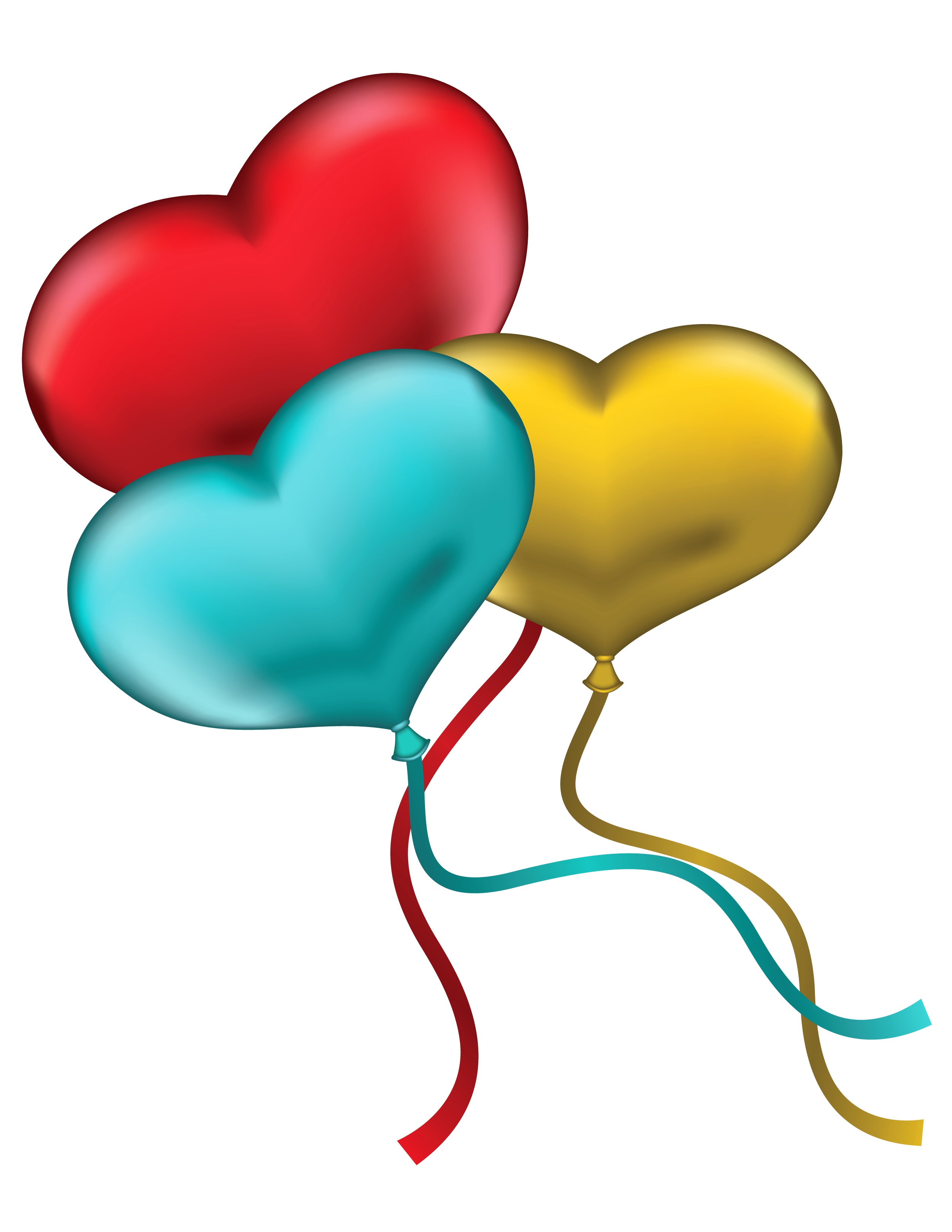 2500x3235 Red Blue And Yellow Heart Balloons Png Clipart Pictureu200b Gallery