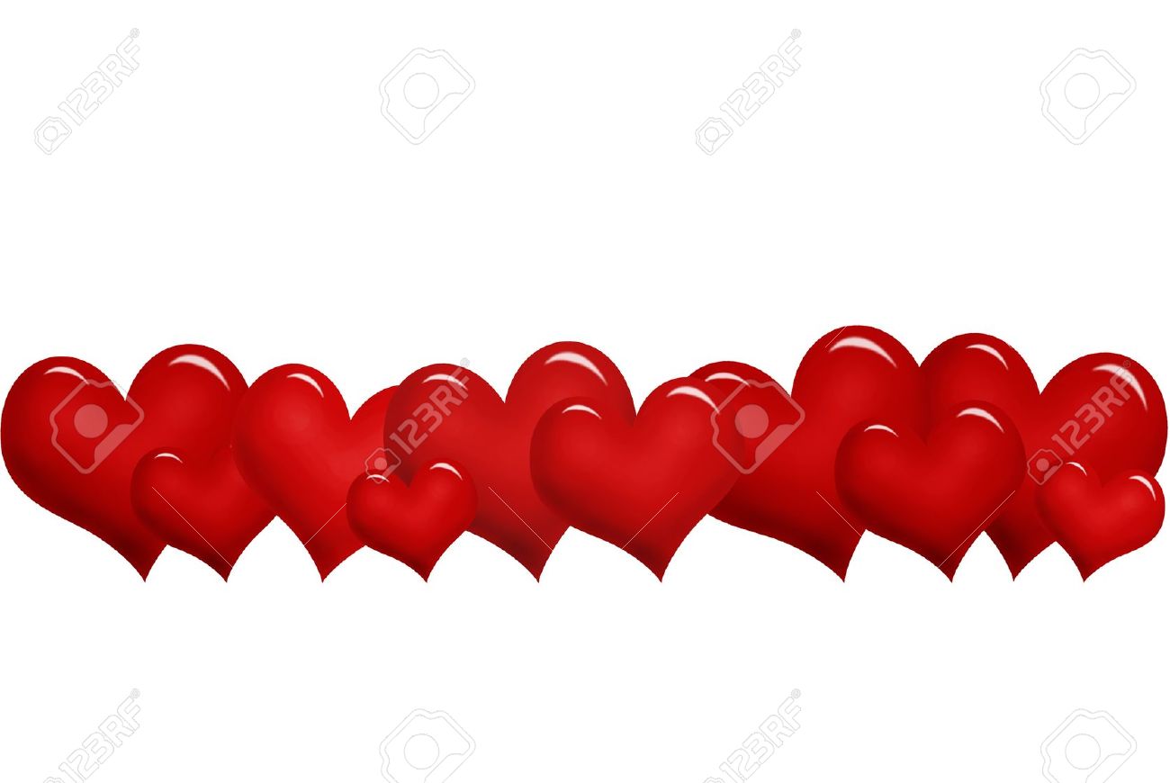 1300x870 Row Of Hearts Clip Art