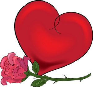 300x281 Clip Art Valentine Hearts