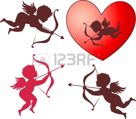 450x395 New Cupid Angel Vector Valentine Card And Wedding Design, Love