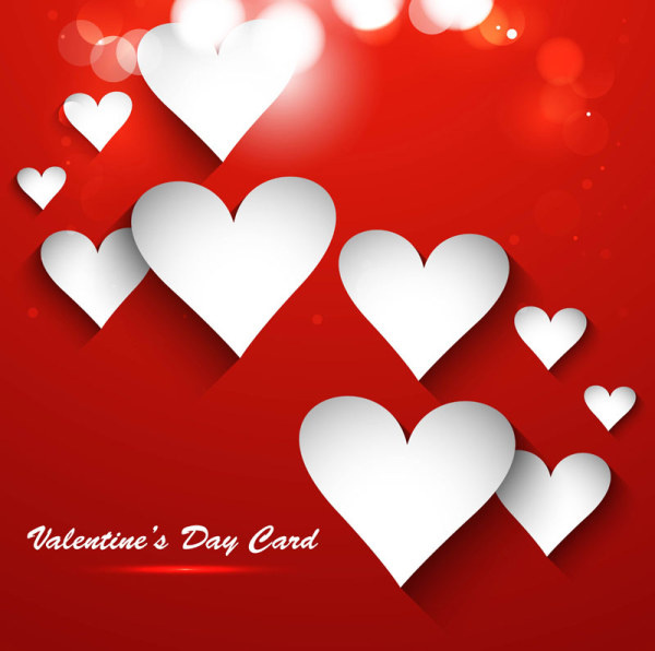 600x596 Valentine Day Heart Shaped Cards Vector Free Vector