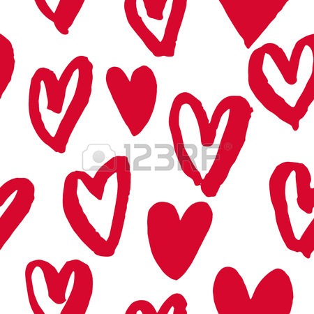 450x450 Valentine Day Golden Glitter Hearts Pattern. White Background