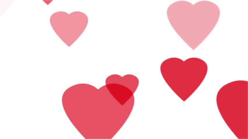 852x480 Abstract Big Heart From Small Hearts Motion Graphic Design. Video