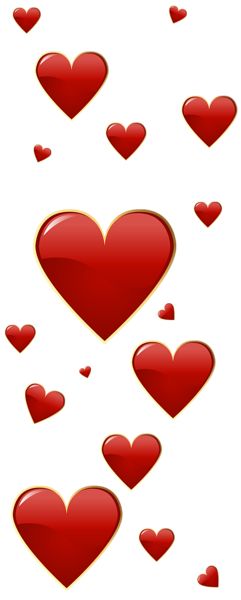 241x600 Red Hearts Clip Art