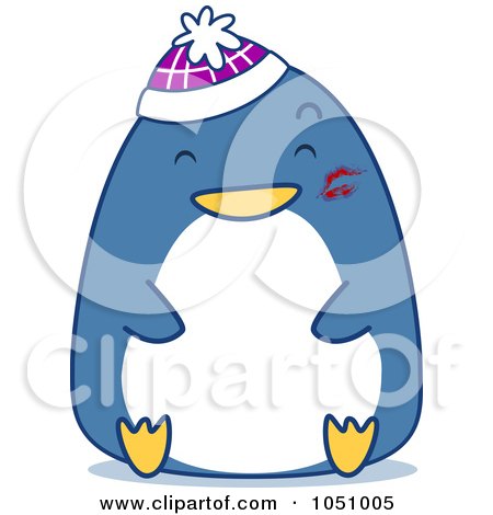 450x470 Clipart Of A Cute Penguin Ice Fishing