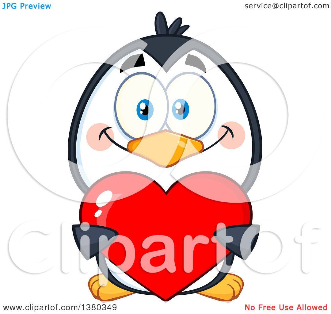 1080x1024 Penguin Clipart Heart