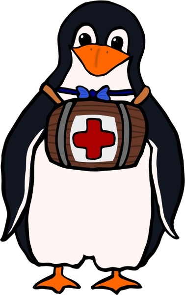 377x600 St. Bernard's Penguin Free Vector In Open Office Drawing Svg
