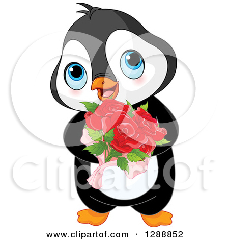 450x470 Valentines Day Penguin Clipart