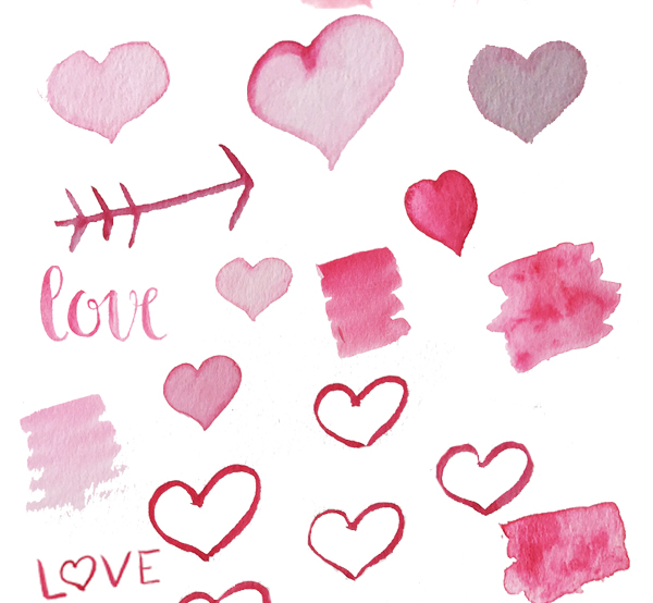 600x554 Valentine's Day Watercolor Clip Art Here Comes The Sun