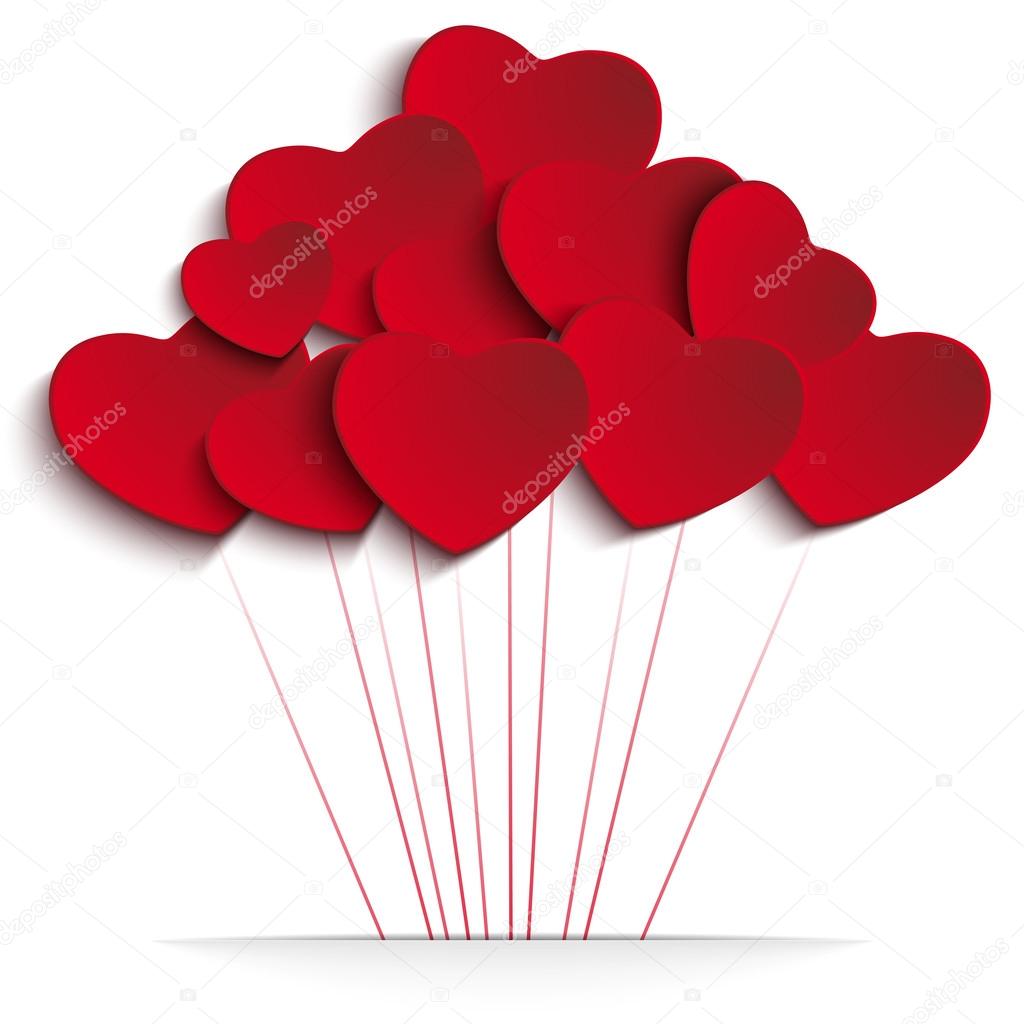 1024x1024 Valentines Day Heart Balloons Stock Vector Gubh83