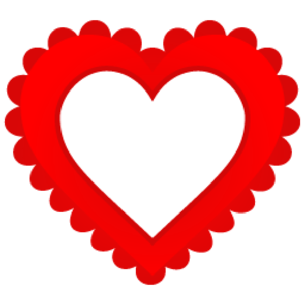 600x600 Empty Heart Clip Art Empty Heart 256 Image