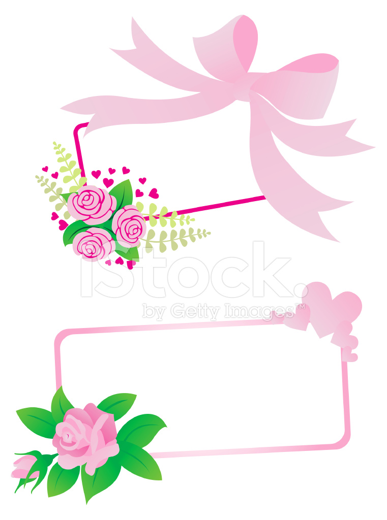 761x1024 Valentine Border Stock Vector