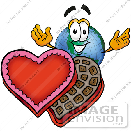 450x450 Clip Art Graphic Of A World Globe Cartoon Character With An Open