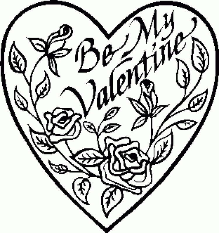 750x800 Valentines Day Heart Coloring Page Many Interesting Cliparts
