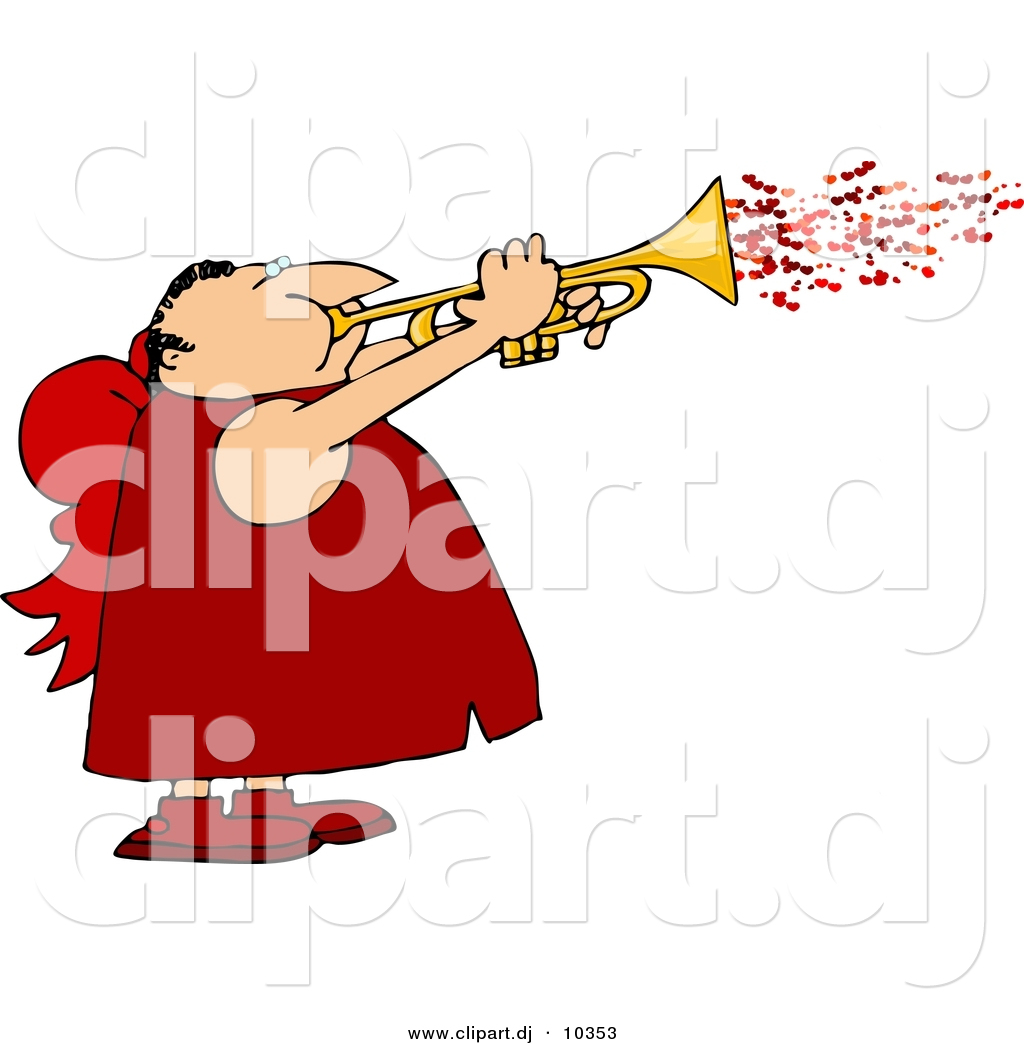 1024x1044 Clipart Of A Cartoon Valentine Cupid Man Blowing Love Hearts Out