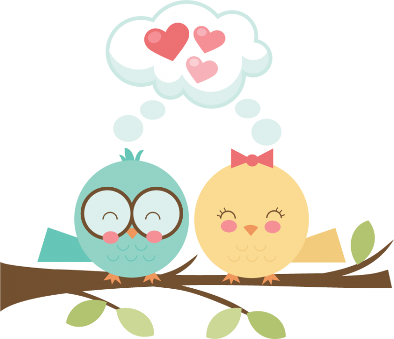 800x688 Love Birds Clip Art
