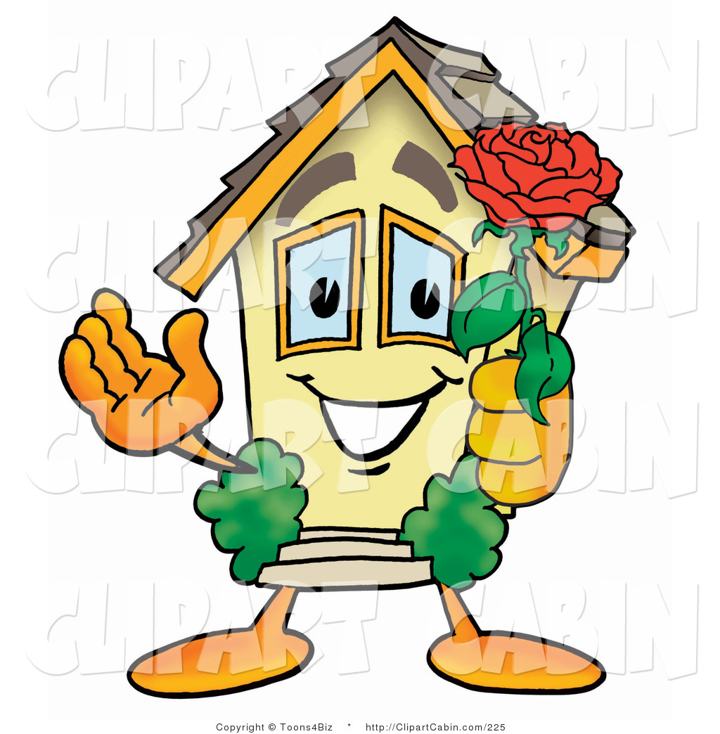 1024x1044 Cartoon Clip Art Of A Romantic Yellow House Mascot Cartoon