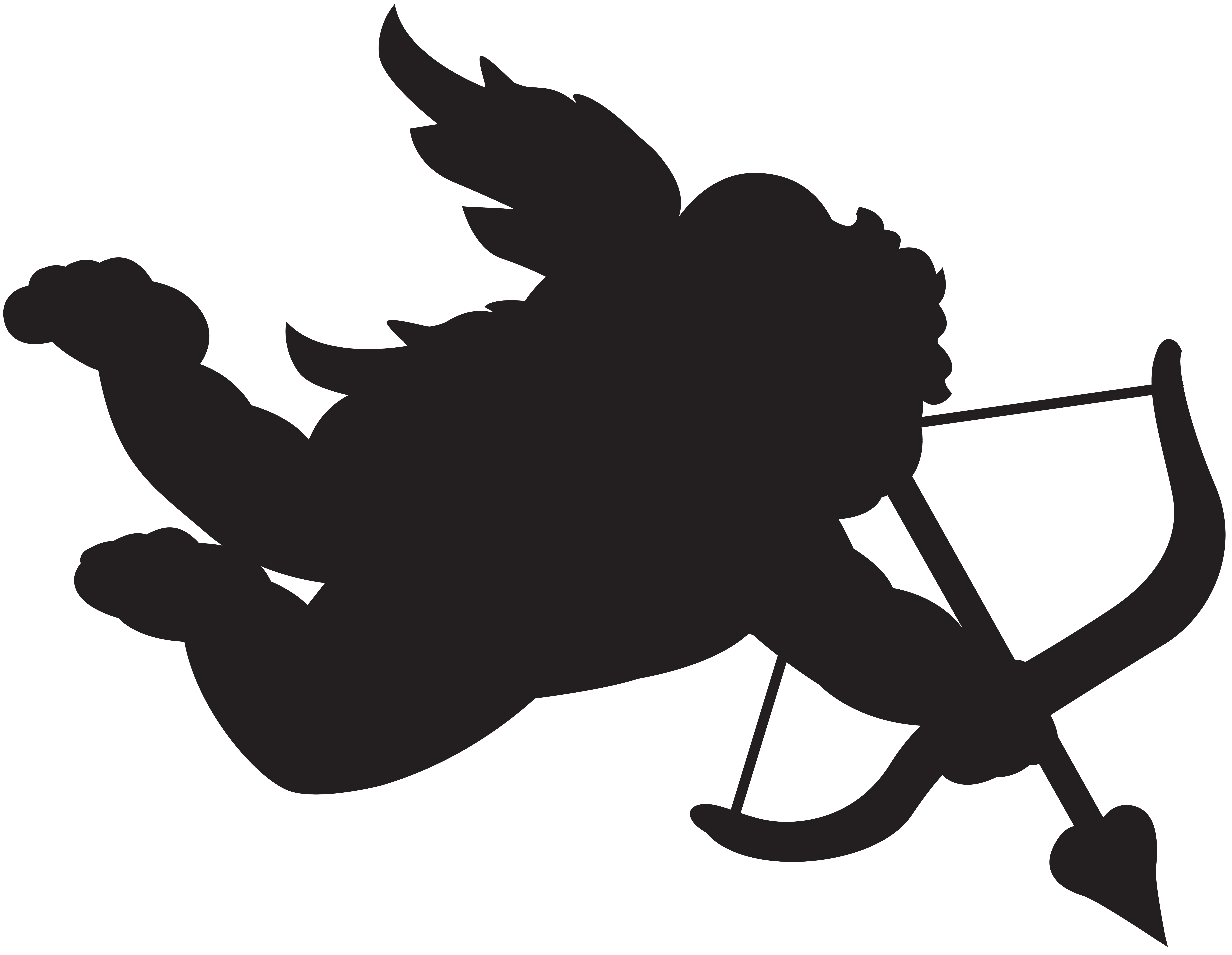 8000x6204 Cupid Silhouette Clip Art Imageu200b Gallery Yopriceville