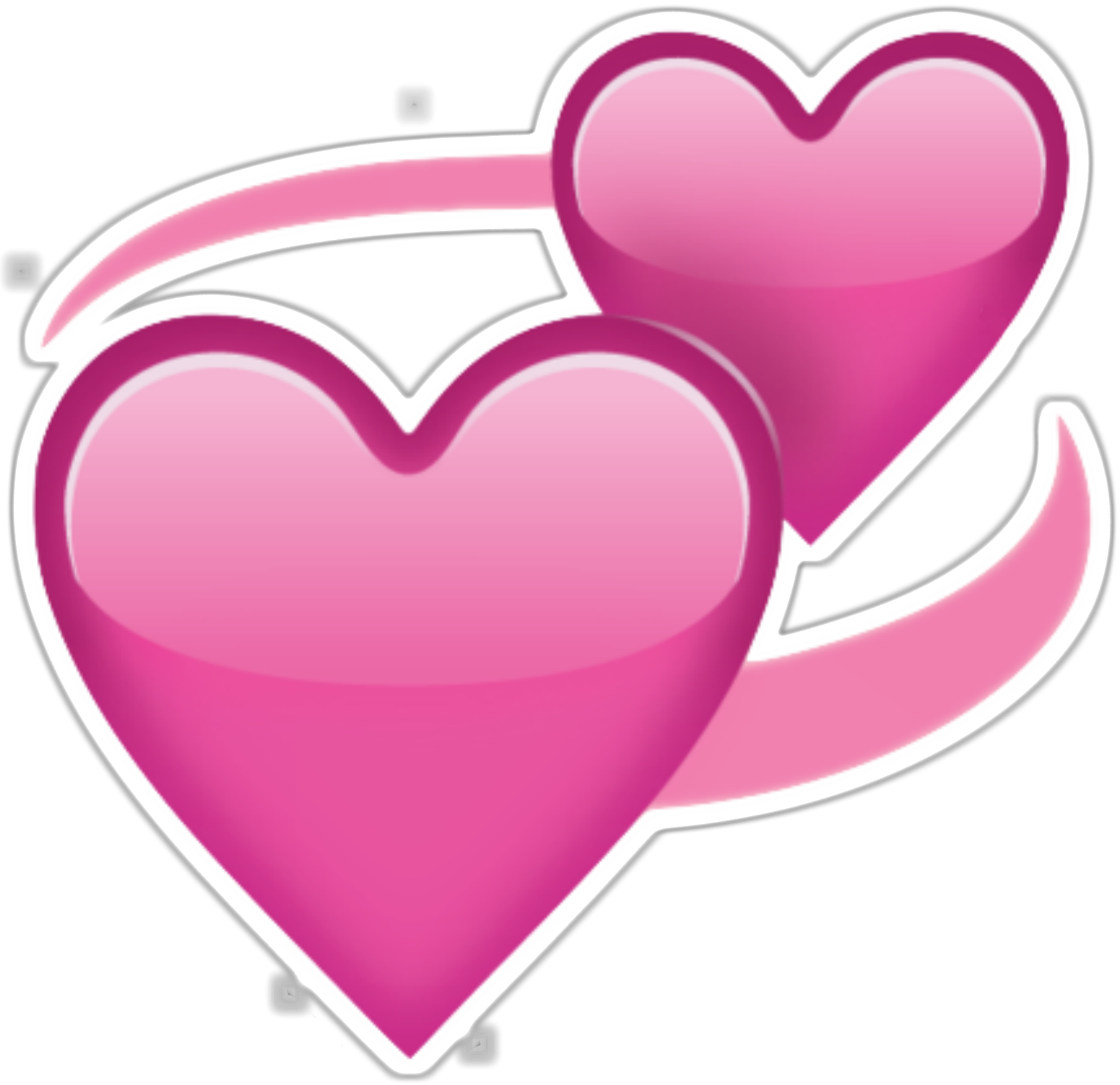 1728x1674 Two Pink Hearts Emoji Png Transparent