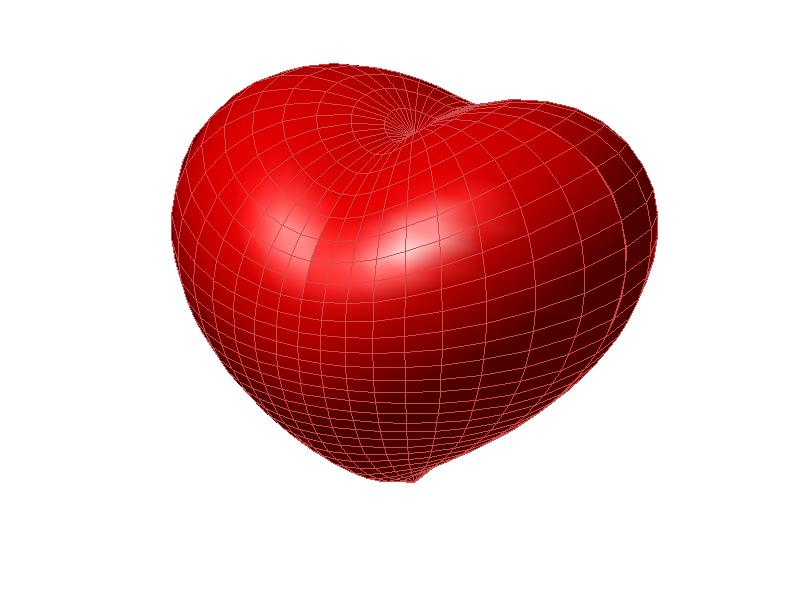800x600 Heart Model For Valentine's Day