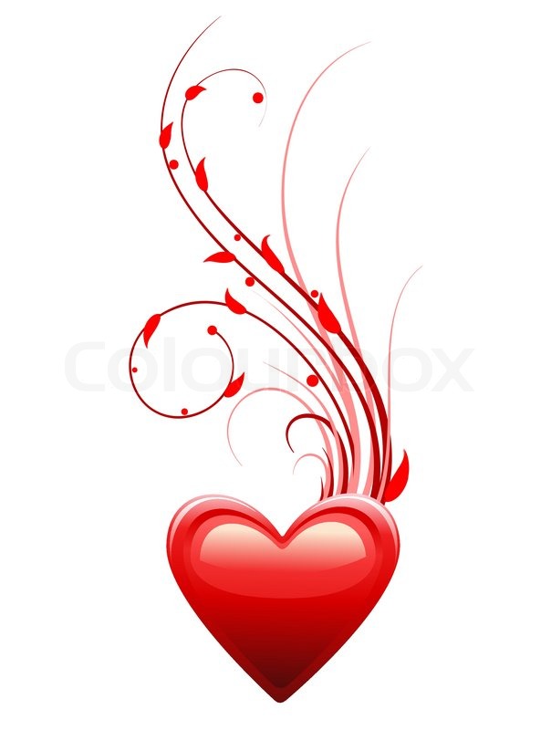 604x800 Valentine Day Love Heart Background Stock Vector Colourbox