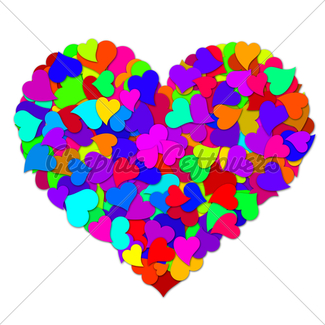 325x325 Colorful Valentines Day Hearts On Tree Illustra Gl Stock Images