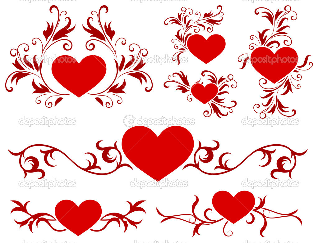 1023x783 Valentines Day Heart Design Collection Stock Vector Iconspro