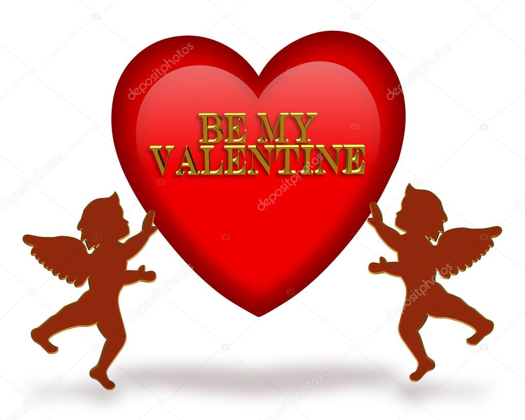 1024x819 Valentines Day Heart And Cupids Stock Photo Irisangel