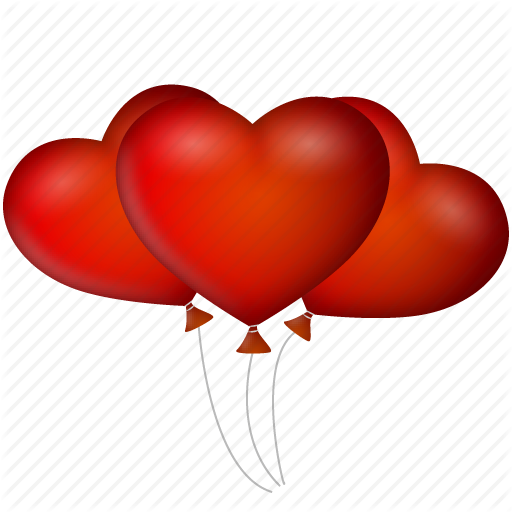 512x512 Balloons, Date, Event, Heart, Hearts, Like, Love, Valentine's Day