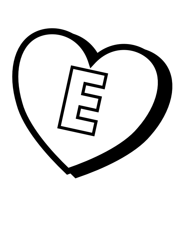 612x792 Filevalentines Day Hearts E Alphabet