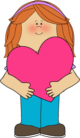 262x450 Valentine Heart Girl Clip Art