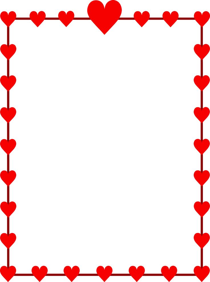 736x990 Valentine Hearts Borders Clip Art