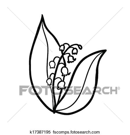 450x470 Clipart Of Lily Of The Valley Sketch K17387195