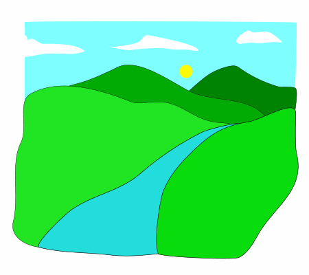 450x400 Valley Clipart Animated