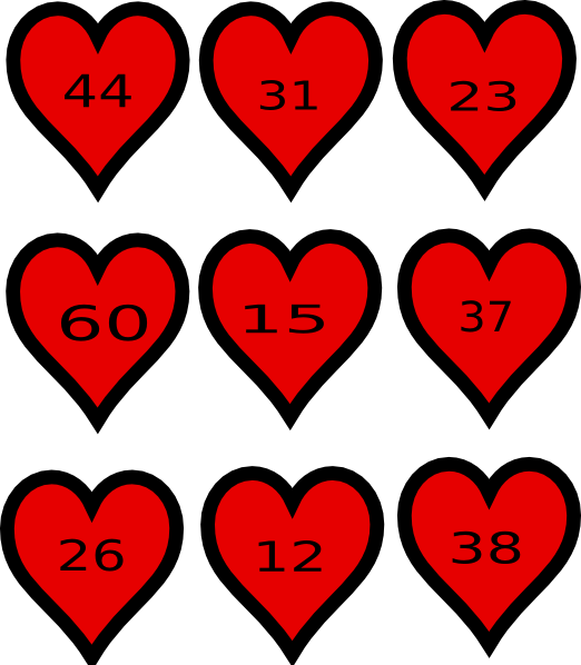 522x598 Hearts Place Value Maths Clip Art