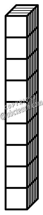 150x750 Place Value Blocks Clipart
