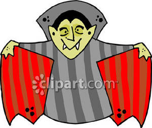300x253 Clipart Picture Of A Vampire Holding His Cape Open
