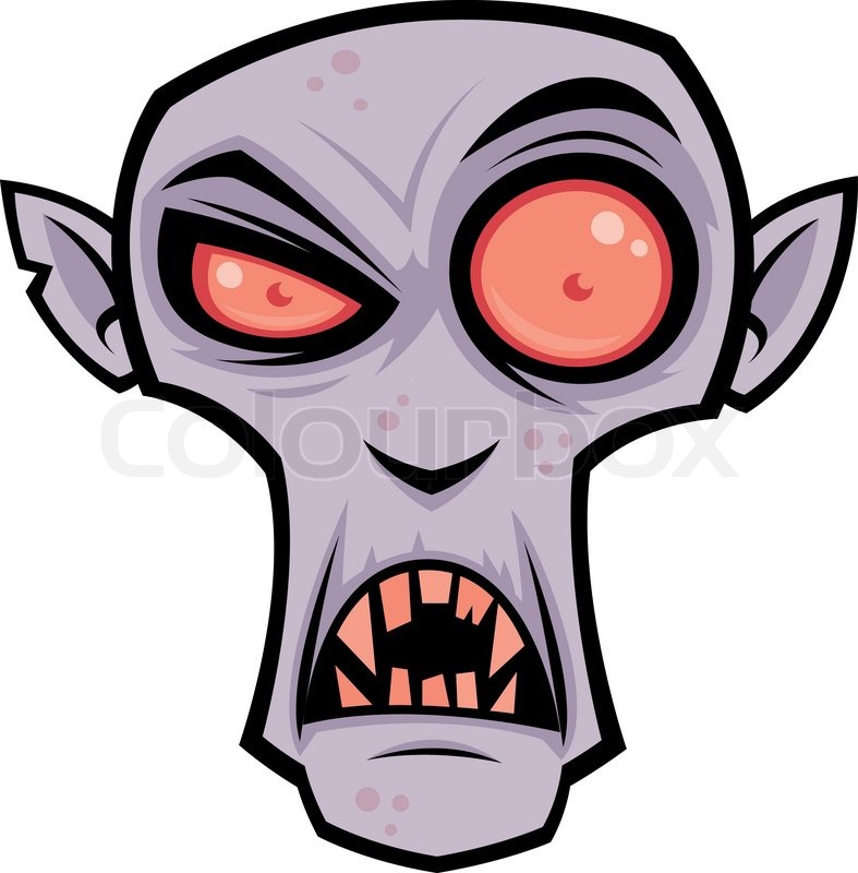 787x800 Cartoon Running Vampire. Vector Clip Art Illustration With Simple