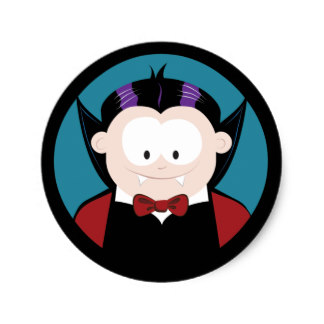 324x324 Cute Vampire Cartoon Stickers Zazzle
