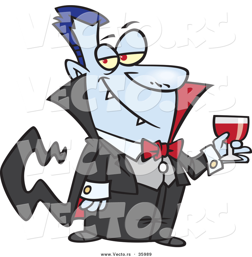 1024x1044 Halloween Vector Of A Suave Cartoon Vampire Holding Wine Glass